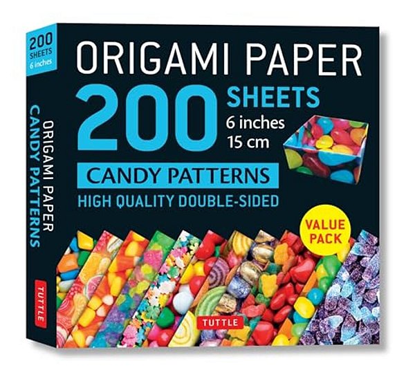 Origami Paper 200 Sheets Candy Patterns 6 (15 Cm): Tuttle Origami Paper: Double Sided Origami Sheets Printed With 12 Different Designs (Instructions F-..
