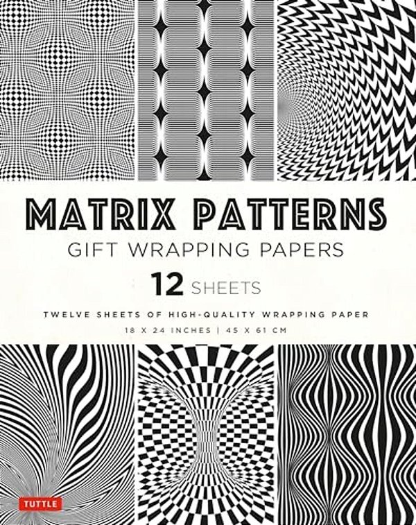 Matrix Patterns Gift Wrapping Papers - 12 Sheets: 18 X 24 Inch (45 X 61 Cm) Wrapping Paper-..