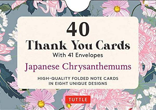Japanese Chrysanthemums, 40 Thank You Cards With Envelopes: 4 1/2 X 3 Inch Blank Cards In 8 Unique Designs, Envelopes Included-..