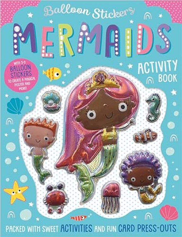 Balloon Stickers Mermaids Activity Book-..