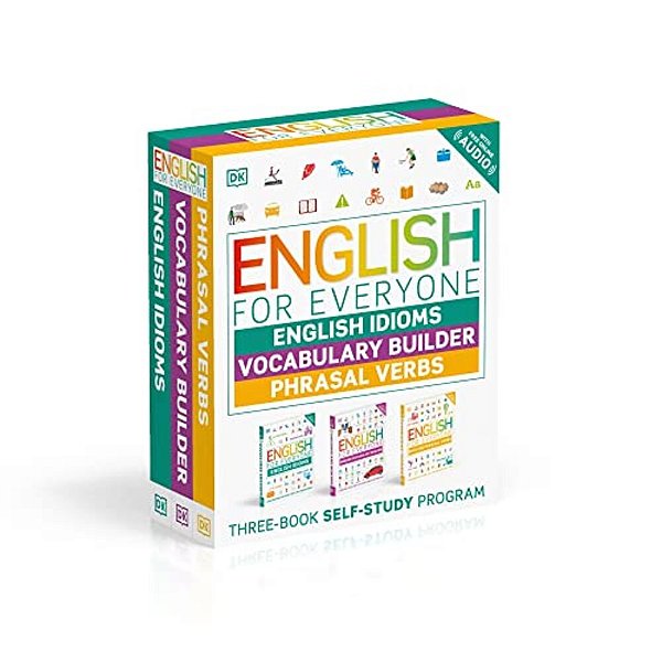 English For Everyone English Idioms, Vocabulary Builder, Phrasal Verbs 3 Book Box Set-..