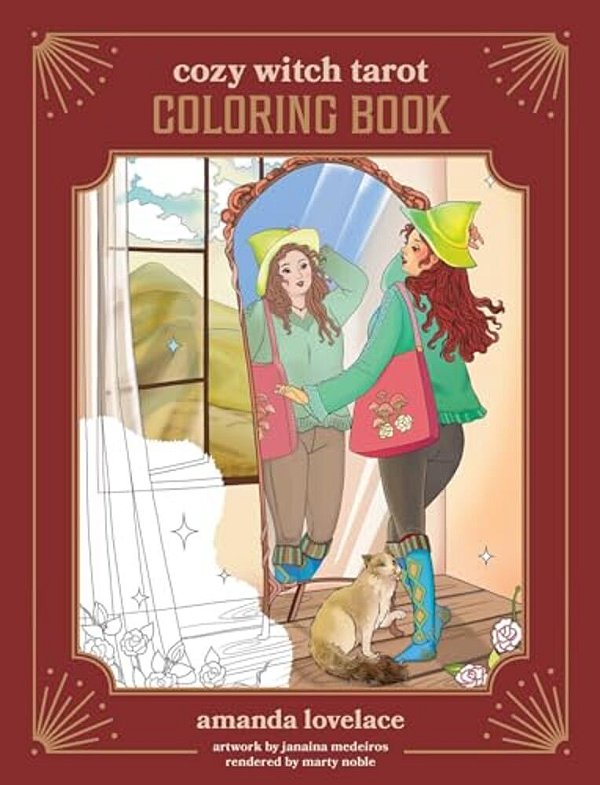 Cozy Witch Tarot Coloring Book-..