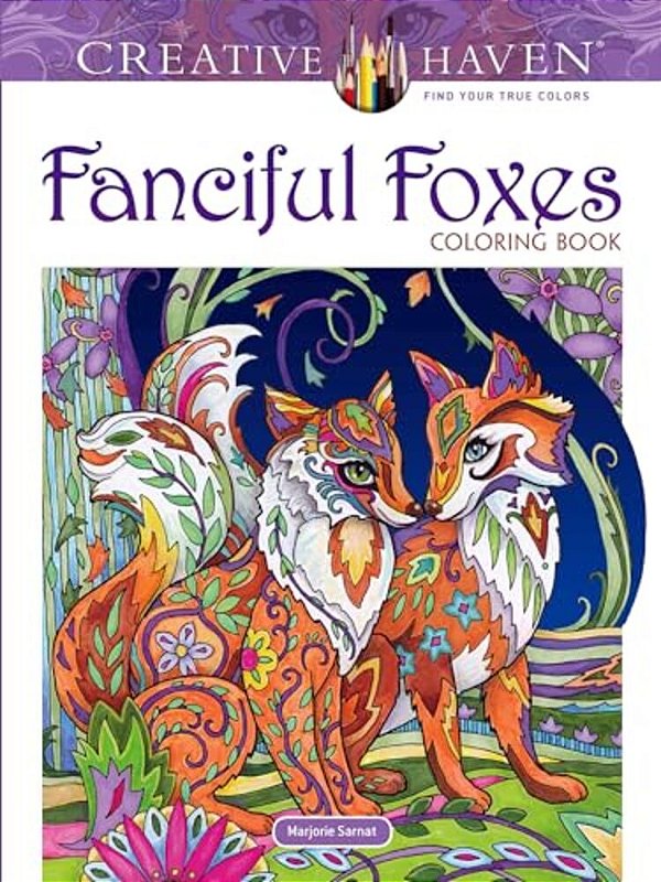 Creative Haven Fanciful Foxes Coloring Book-..