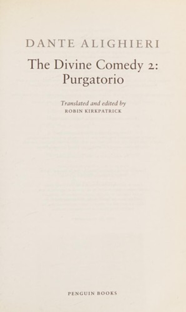 The Divine Comedy: Volume 2: Purgatorio-..