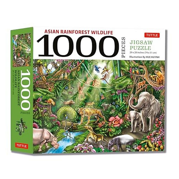Asian Rainforest Wildlife - 1000 Piece Jigsaw Puzzle: Finished Size 29 In X 20 Inch (74 X 51 Cm)-..