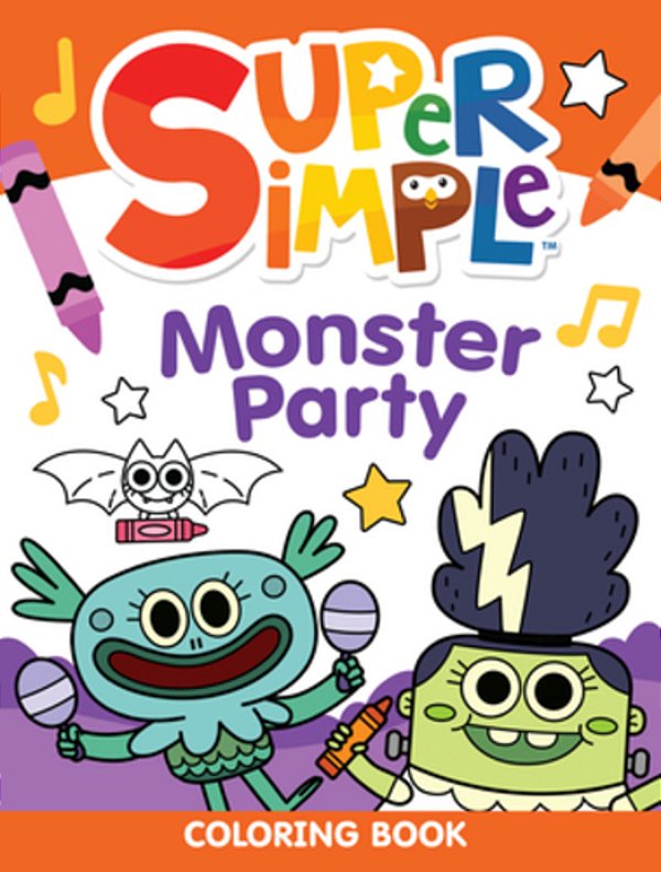 Super Simple Monster Party Coloring Book-..