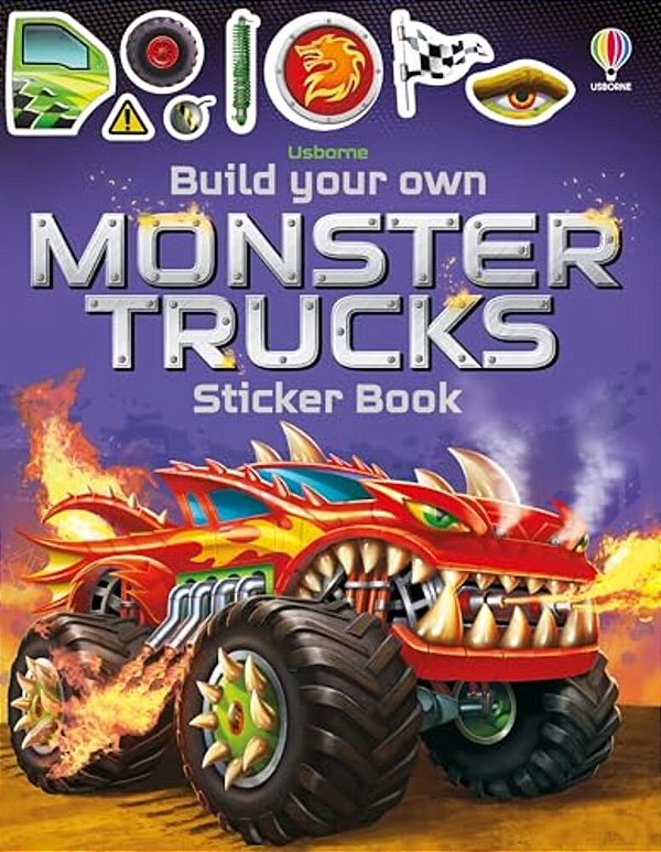 Build Your Own Monster Trucks Sticker Book-..