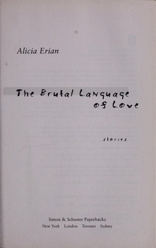 The Brutal Language Of Love: Stories-..