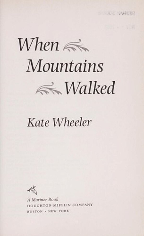 When Mountains Walked-..