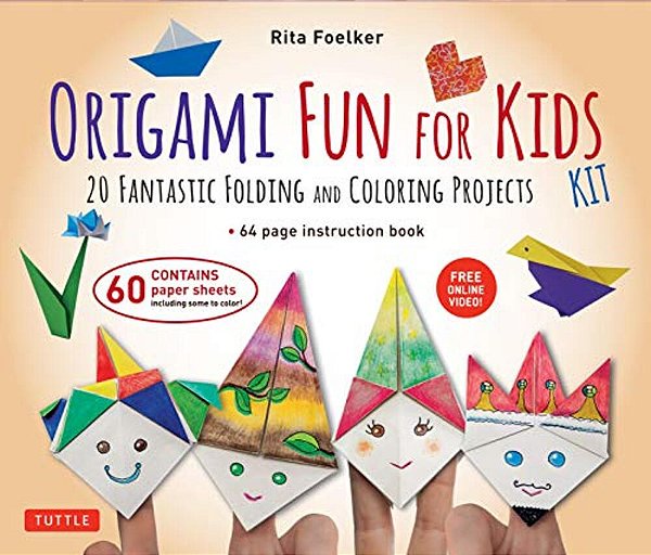 Origami Fun For Kids Kit: 20 Fantastic Folding And Coloring Projects: Kit With Origami Book, Fun & Easy Projects, 60 Origami Papers And Instructional-..
