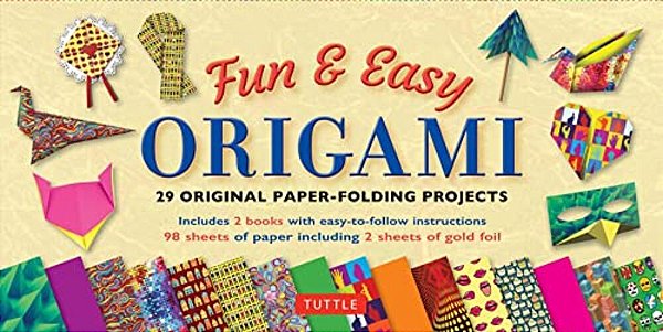Fun & Easy Origami Kit: 29 Original Paper-Folding Projects: Includes Origami Kit With 2 Instruction Books & 98 Origami Papers-..