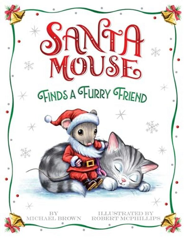 Santa Mouse Finds A Furry Friend-..