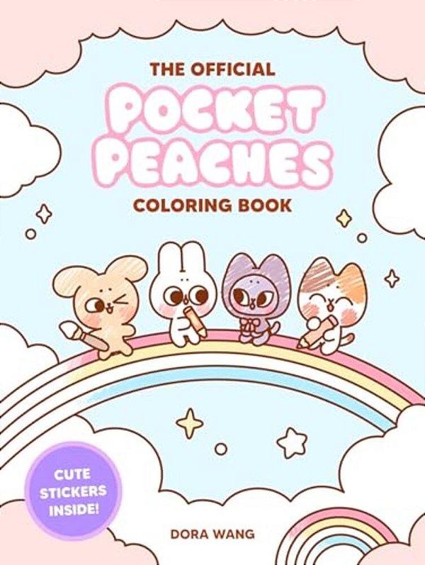 The Official Pocket Peaches Coloring Book: Cozy Coloring And Cute Stickers-..