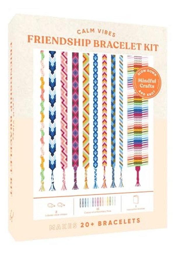 Mindful Crafts: Calm Vibes Friendship Bracelet Kit-..
