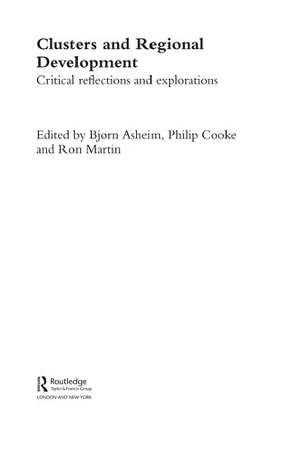 Clusters And Regional Development-..