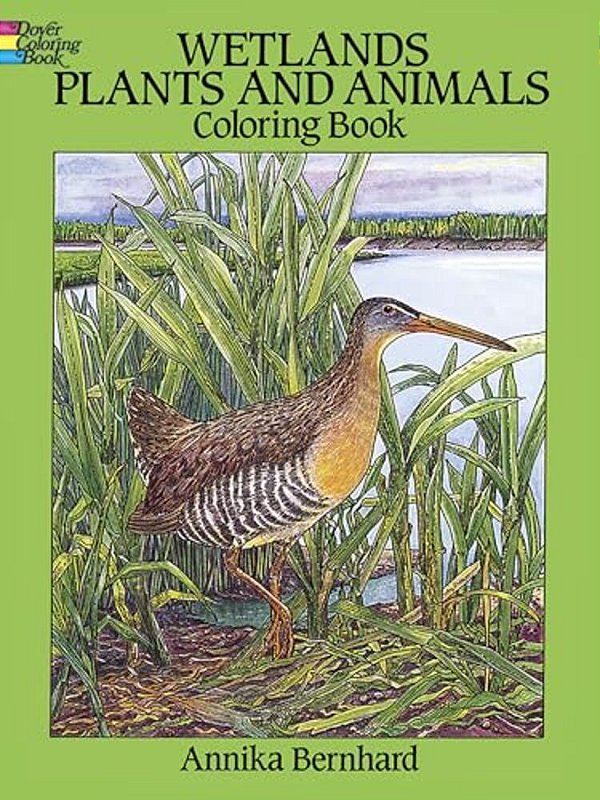Wetlands Plants And Animals Coloring Book-..