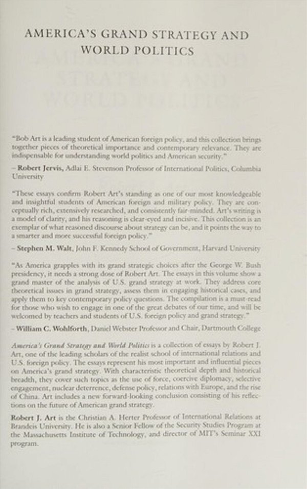 America's Grand Strategy And World Politics-..