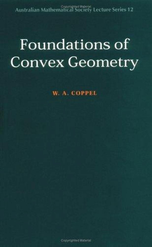 Foundations Of Convex Geometry-..