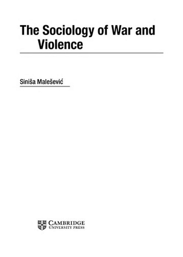The Sociology Of War And Violence-..