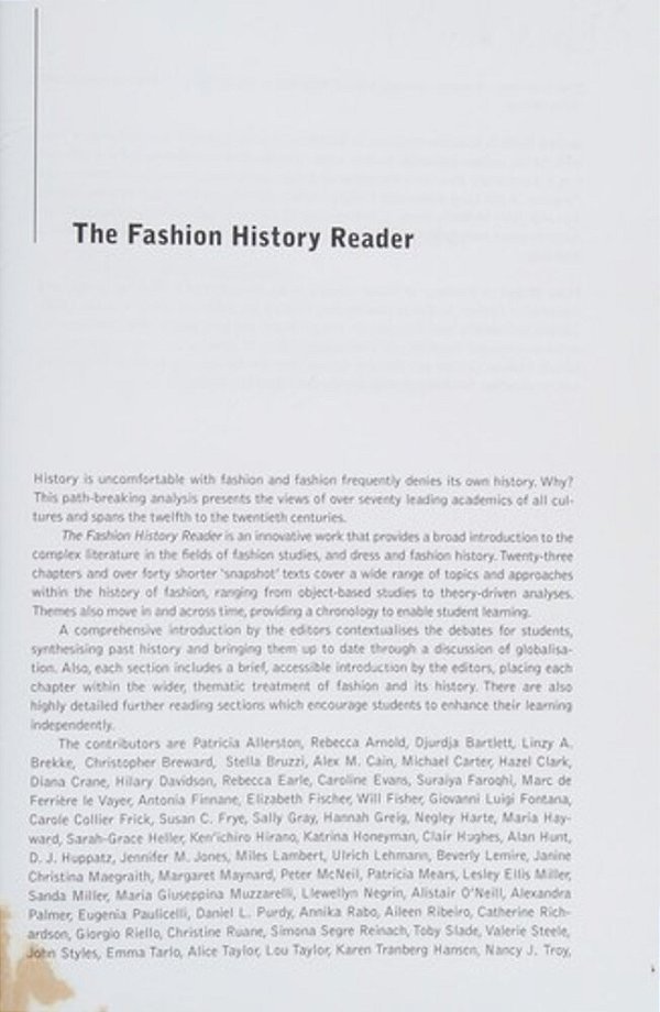 The Fashion History Reader: Global Perspectives-..