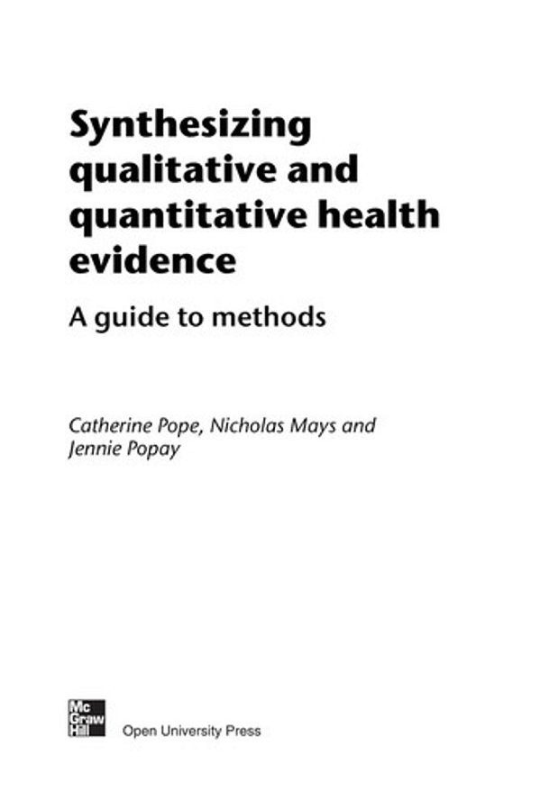 Synthesising Qualitative And Quantitative Health Research-..