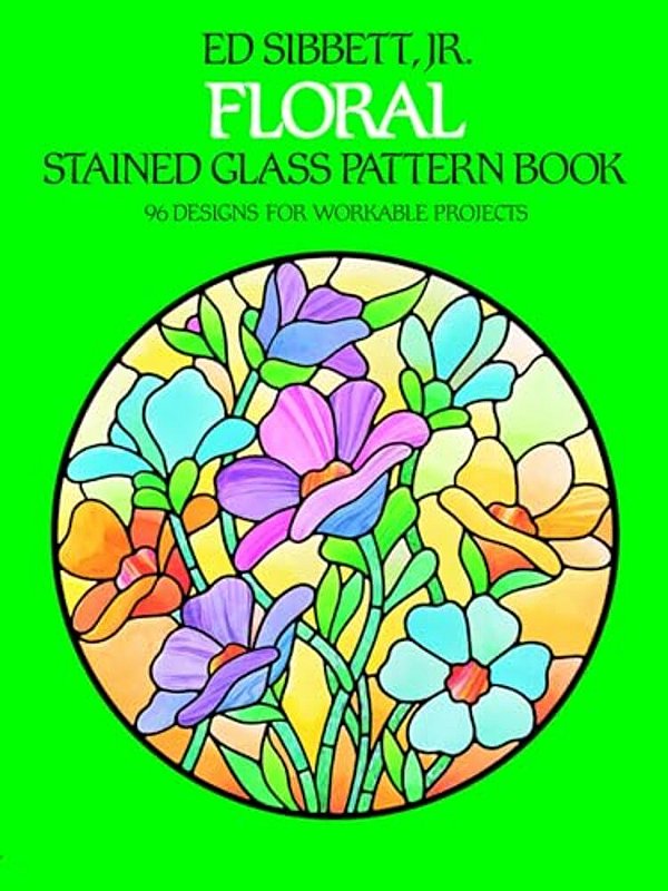 Floral Stained Glass Pattern Book-..
