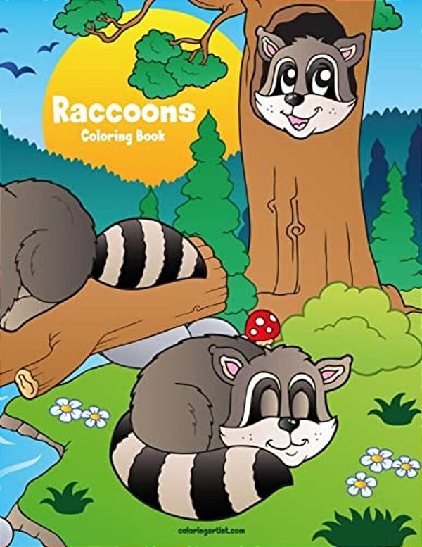 Raccoons Coloring Book 1-..