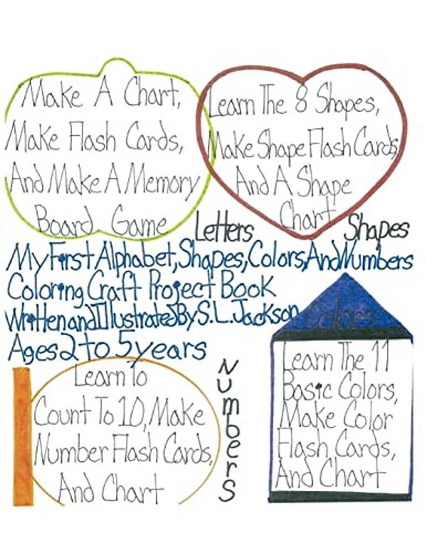 My First Alphabet, Shapes, Colors, And Numbers Coloring Craft Project Book-..