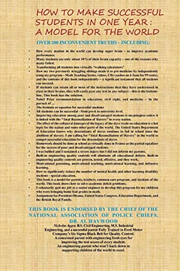 How To Make Successful Students In One Year: A Model For The World: Over 200 Inconvenient Truths-..