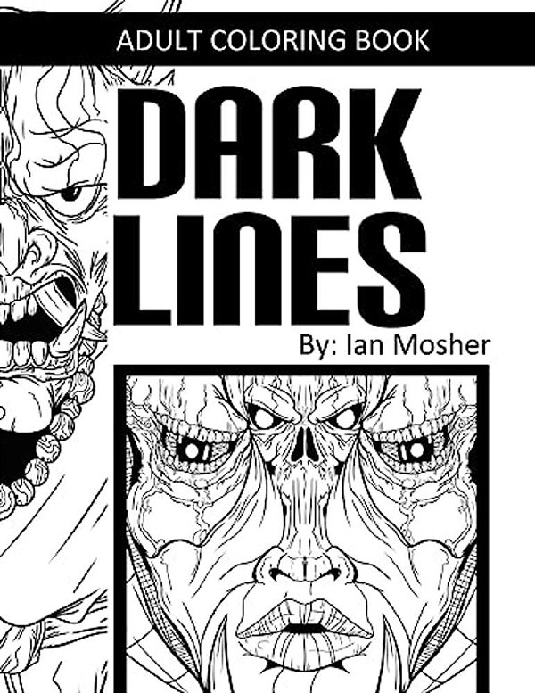 Dark Lines: Adult Coloring Book-..