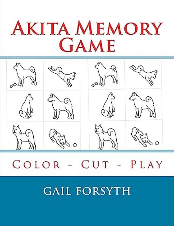 Akita Memory Game: Color - Cut - Play-..