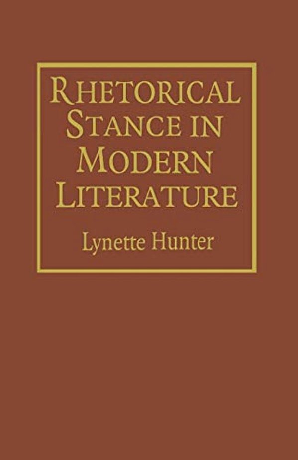 Rhetorical Stance In Modern Literature: Allegories Of Love And Death-..