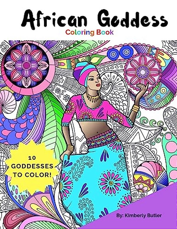 African Goddess Coloring Book: For Adults And Children-..