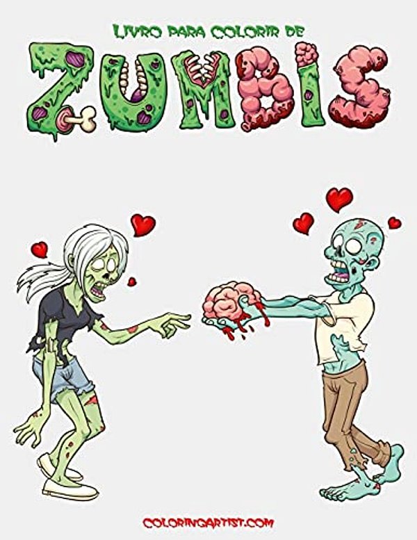 Livro Para Colorir De Zumbis 1-..