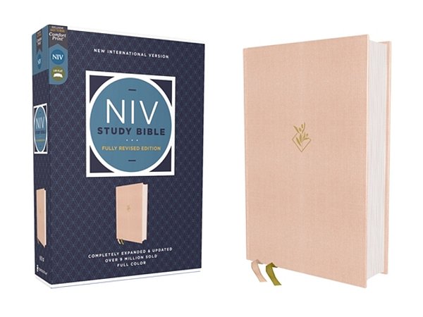 Niv Study Bible, Fully Revised Edition (Study Deeply. Believe Wholeheartedly.), Cloth Over Board, Pink, Red Letter, Comfort Print-..