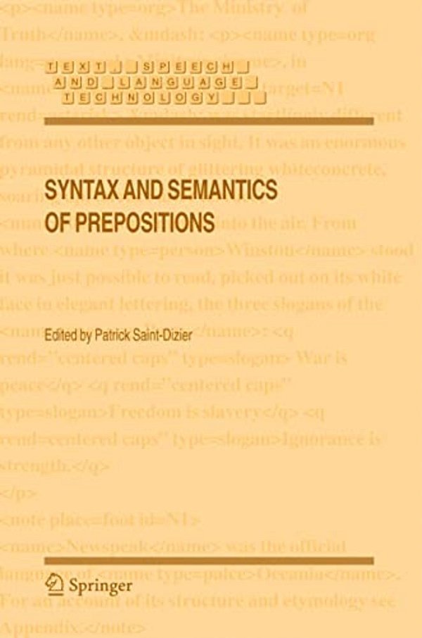 Syntax And Semantics Of Prepositions-..
