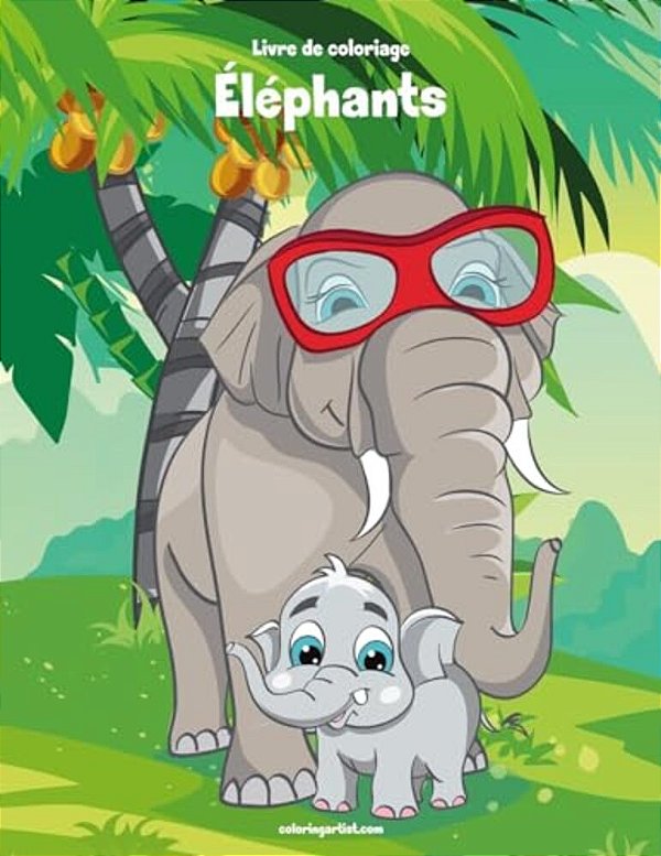 Livre De Coloriage Éléphants 1 & 2-..