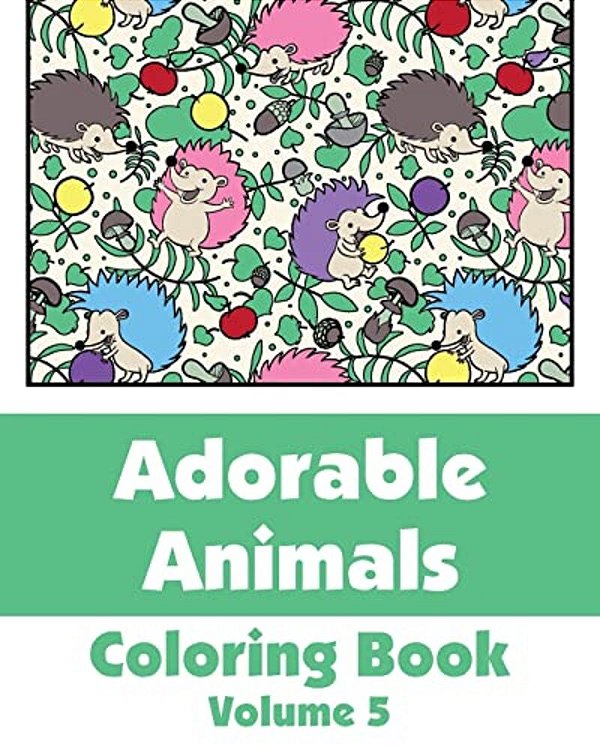 Adorable Animals Coloring Book (Volume 5)-..