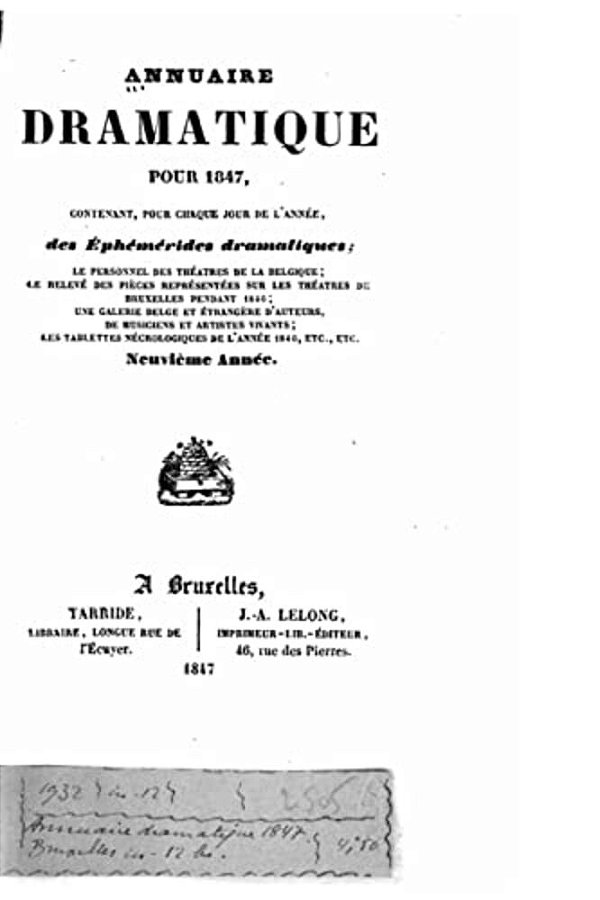 Annuaire Dramatique Pour 1847-..
