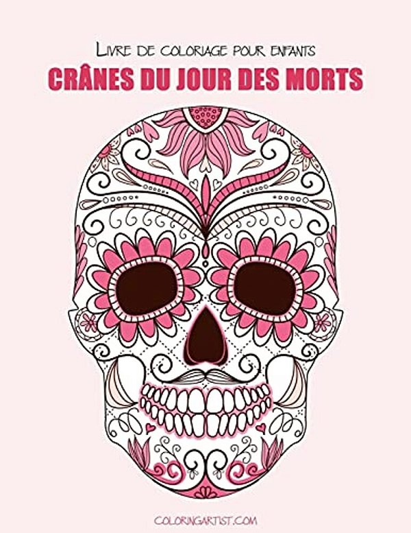 Livre De Coloriage Pour Enfants Crânes Du Jour Des Morts 1-..