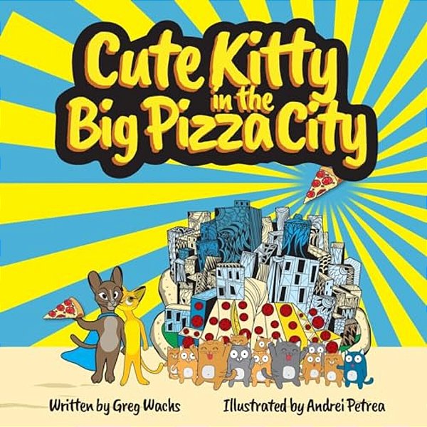 Cute Kitty In The Big Pizza City-..