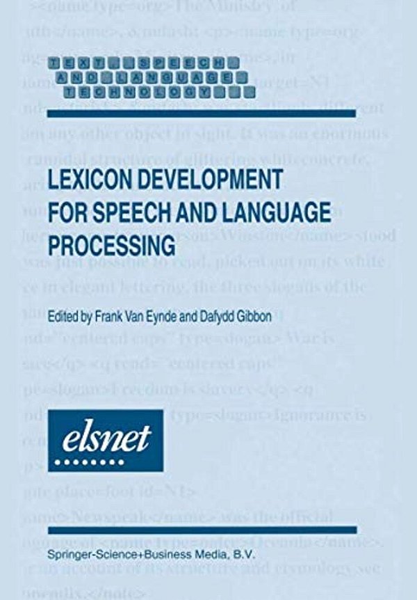 Lexicon Development For Speech And Language Processing-..