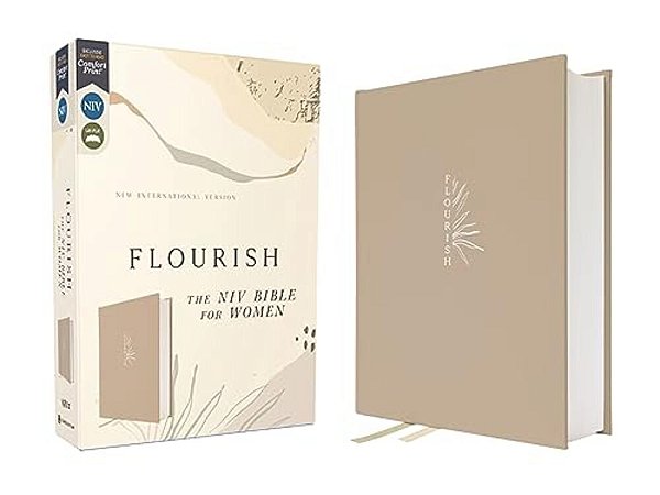 Flourish: The Niv Bible For Women, Cloth Over Board, Cream, Comfort Print-..