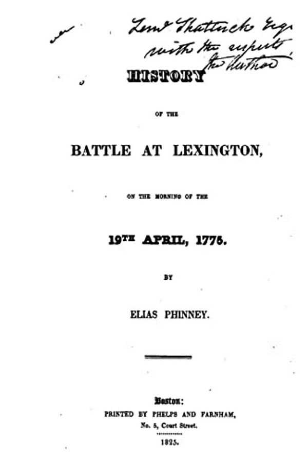 History Of The Battle At Lexington, On The Morning Of The 19Th Of April, 1775-..