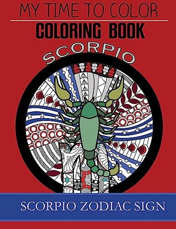 Scorpio Zodiac Sign - Adult Coloring Book-..