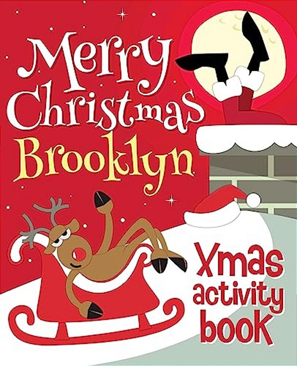 Merry Christmas Brooklyn - Xmas Activity Book: (Personalized Children's Activity Book)-..