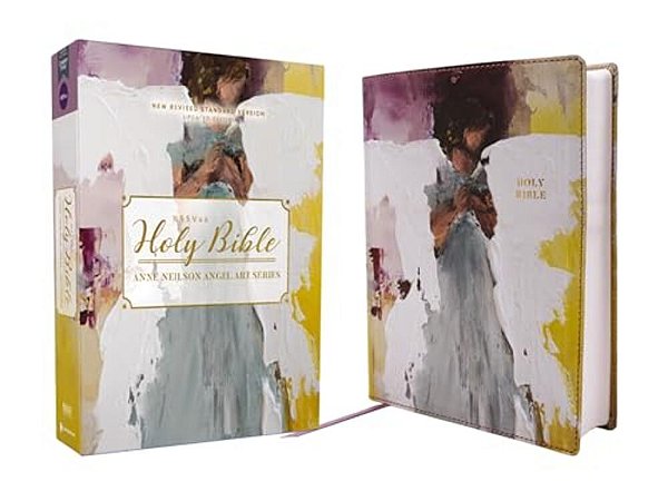 Nrsvue, Holy Bible, Anne Neilson Angel Art Series, Leathersoft, Multi-Purple, Comfort Print-..