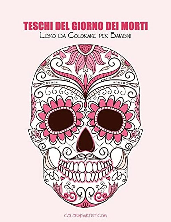 Teschi Del Giorno Dei Morti Libro Da Colorare Per Bambini 1-..
