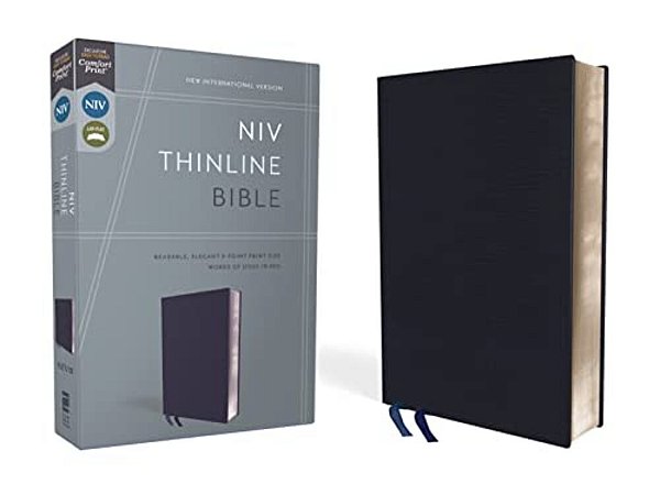 Niv, Thinline Bible, Bonded Leather, Navy, Red Letter Edition-..