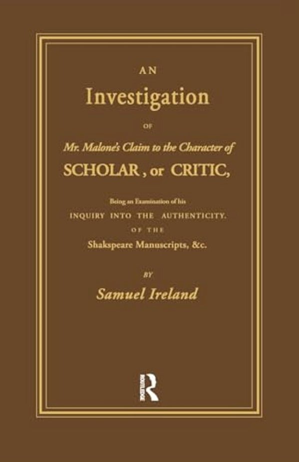 Investigation Into Mr. Malone's Claim To Charter Of Scholar: Volume 24-..